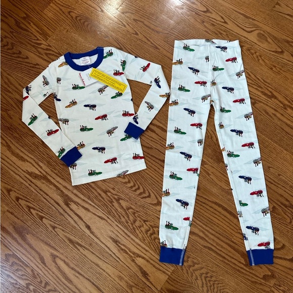NWT Hanna Andersson Pajamas Kids Size 10 Bobsled - Picture 1 of 5